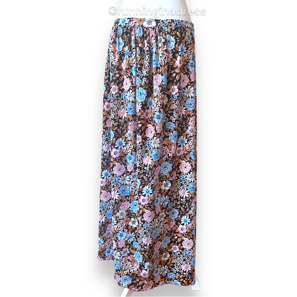 Vintage Handmade Floral Maxi Skirt